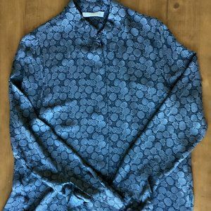 Vince Printed Silk Blouse/Tunic